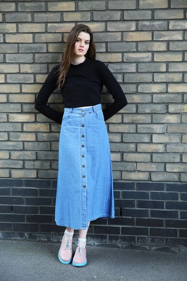 jeans long skirts for ladies