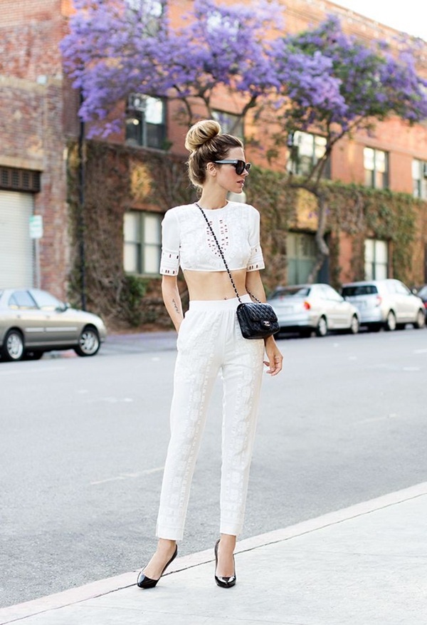 outfits with white tube top