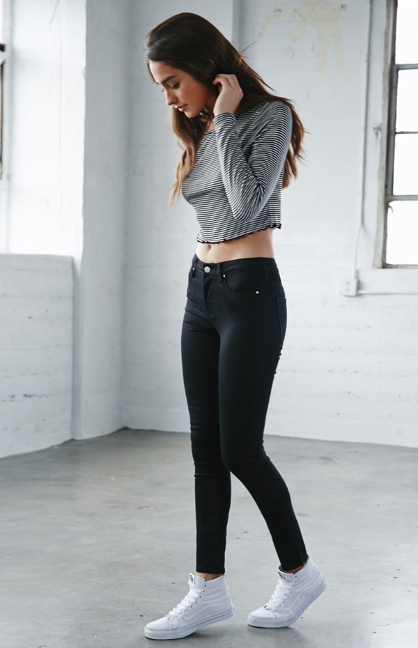 skinny jeans and top