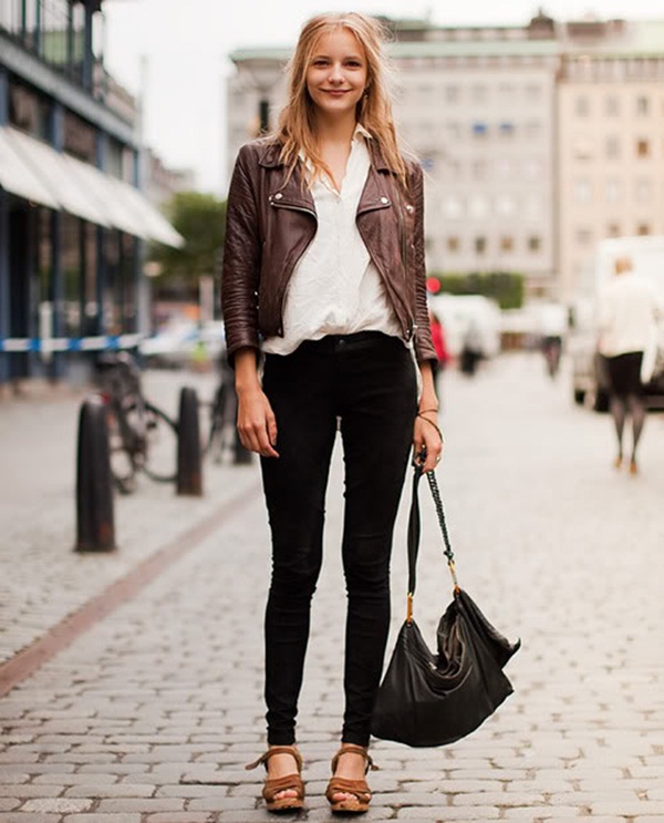 tops to wear with black skinny jeans